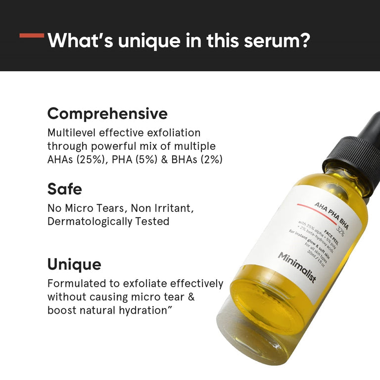 Minimalist 32% AHA PHA BHA Face Peel - 30 ml