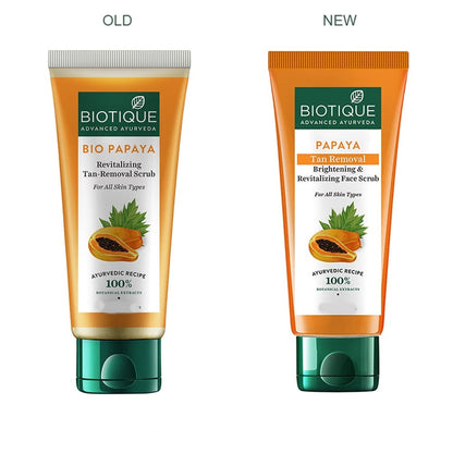 Biotique Bio Papaya Revitalizing Tan-Removal Scrub - 50 gm