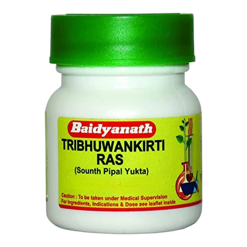 Baidyanath Tribhuvankirti Ras Tablets - 80 Tabs