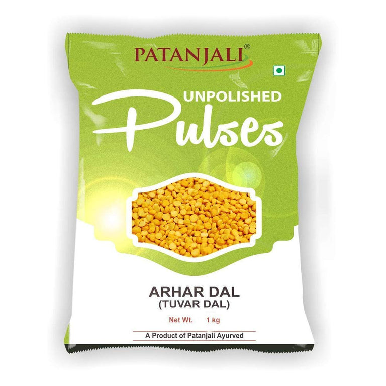 Patanjali Unpolished Arhar Dal (Tuvar Dal) - 1 kg