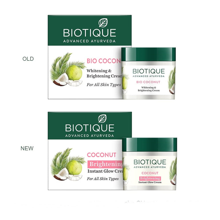 Biotique Advanced Ayurveda Bio Coconut Whitening & Brightening Cream - 50 gm