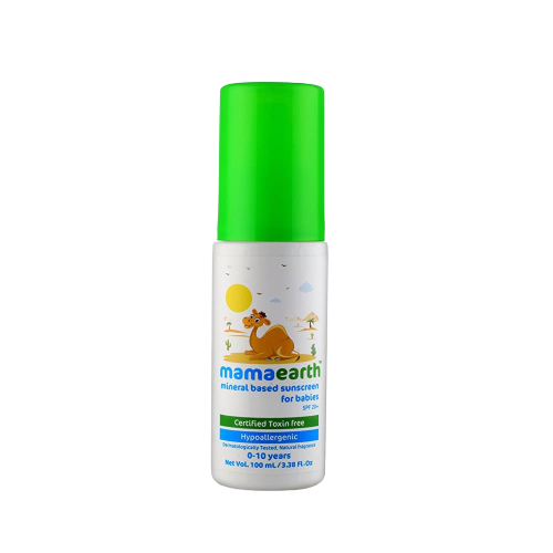 Mamaearth Mineral Based Baby Sunscreen For Protects from UV Rays & Deeply Nourishing & Soothing - 100 ml