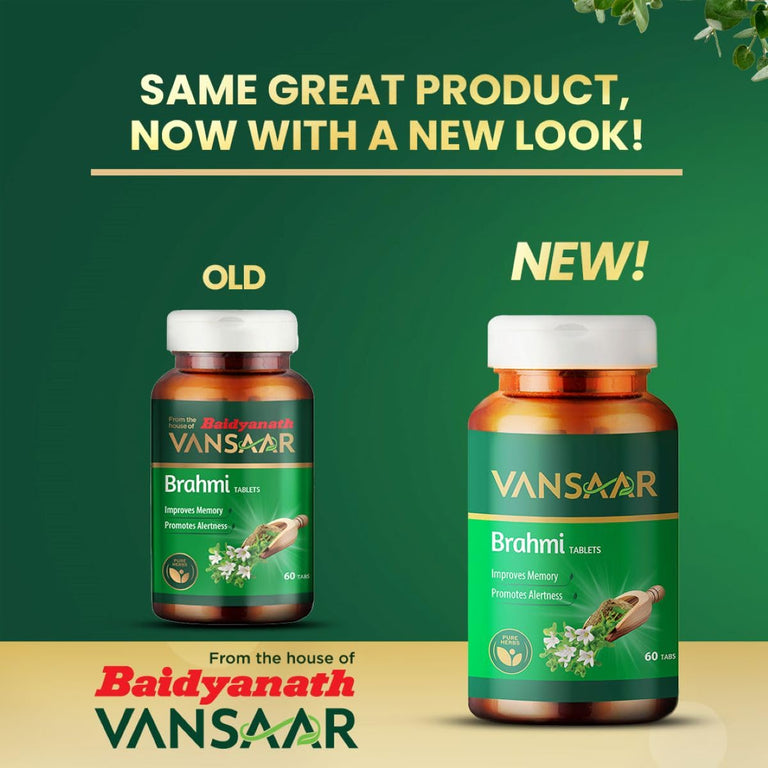 Baidyanath Vansaar Brahmi Tablets - 60 Tabs