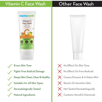 Mamaearth Vitamin C Face Wash For Skin Illumination - 50 ml - Pack of 1