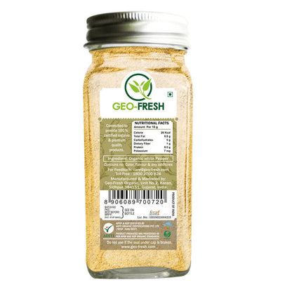Geo-Fresh Organic White Pepper Powder - 55 gm