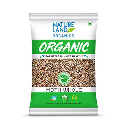 Nature Land Organics Moth Whole - 500 gm