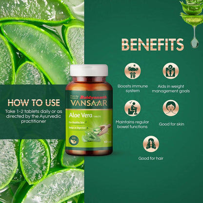 Baidyanath Vansaar Aloe Vera Tablets - 60 Tabs
