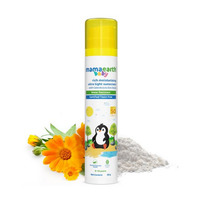 Mamaearth Baby Rich Moisturizing Ultra Light Sunscreen - 50 gm