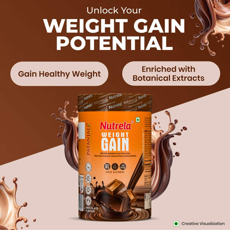 Patanjali Nutrela Weight Gain Chocolate Flavour - 500 gm