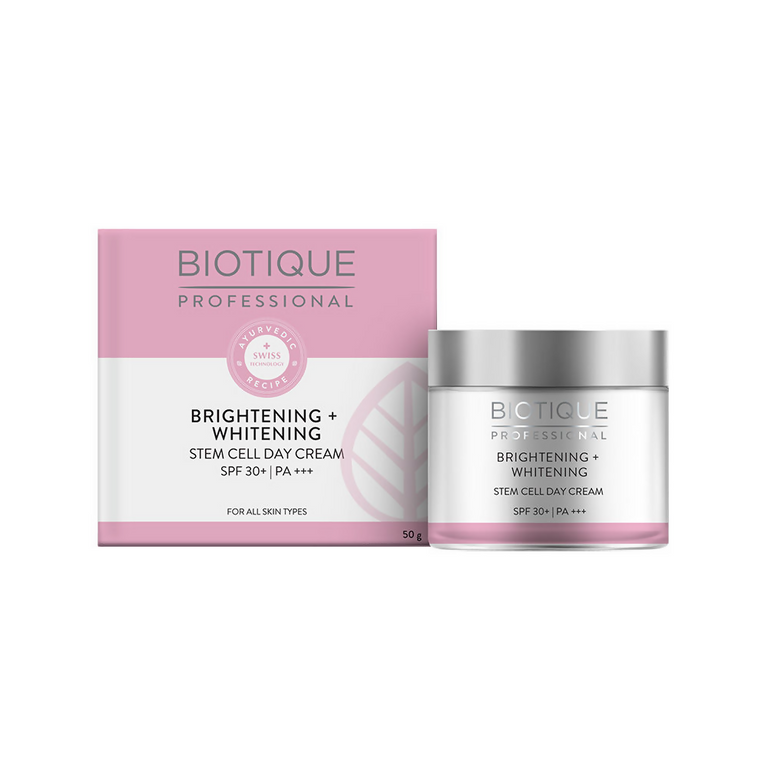 Biotique Professional Brightening + Whitening Stem Cell Day Cream SPF 30 - 50 gm