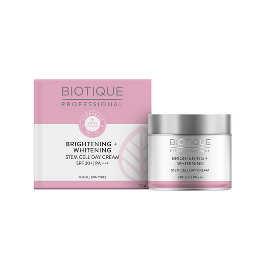 Biotique Professional Brightening + Whitening Stem Cell Day Cream SPF 30 - 50 gm