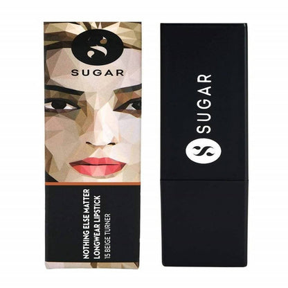 Sugar Nothing Else Matter Longwear Lipstick - Beige Turner (Nude Brown, Peach Brown) - 3.2 gm