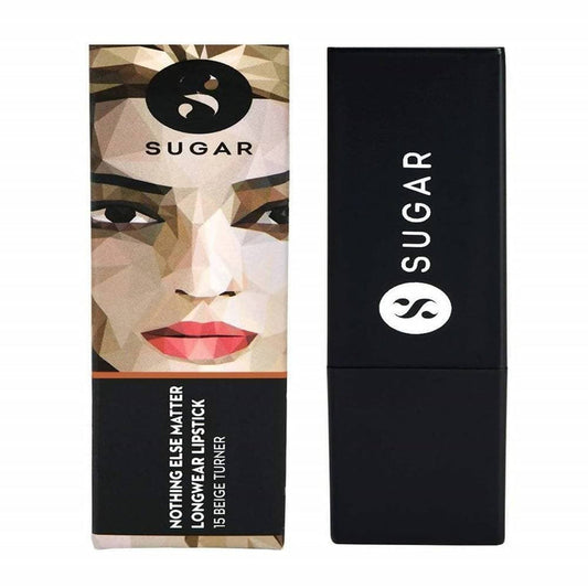 Sugar Nothing Else Matter Longwear Lipstick - Beige Turner (Nude Brown, Peach Brown) - 3.2 gm