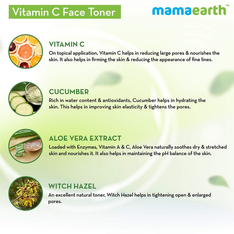 Mamaearth Vitamin C Face Toner And Face Wash - combo