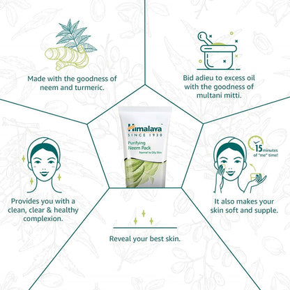 Himalaya Herbals Purifying Neem Pack - 50 gm