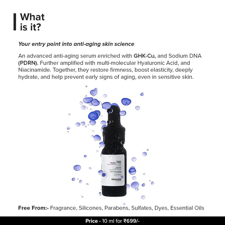 Minimalist Copper Peptide + PDRN 1.25% Serum 10ml - 10 ml