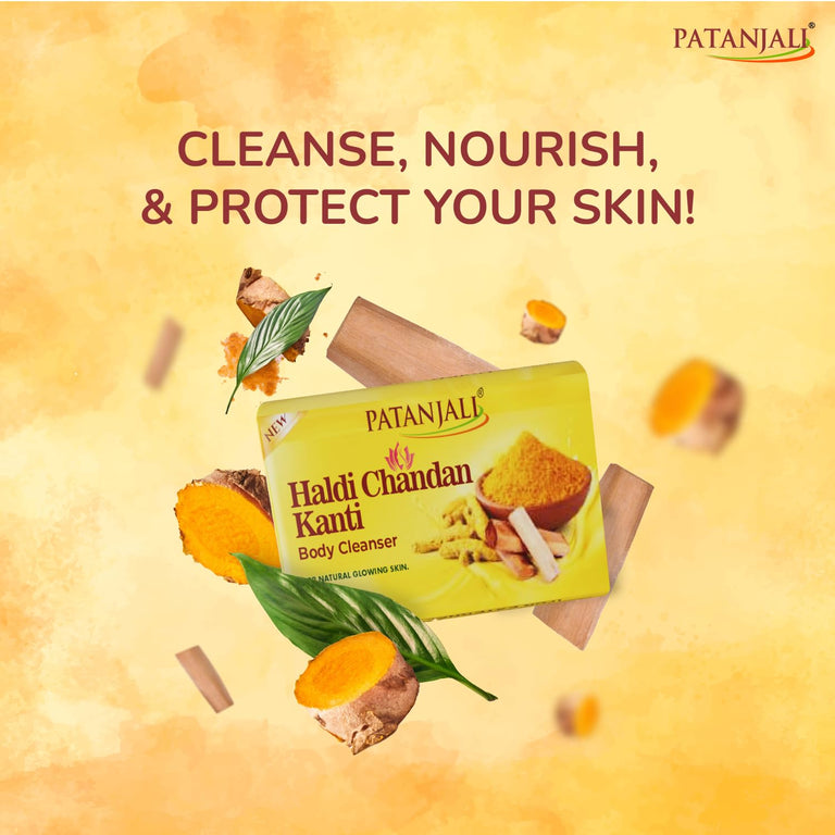 Patanjali Haldi Chandan Kanti Body Cleanser - 75 gm - Pack of 1