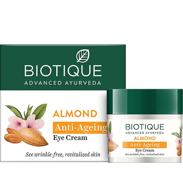 Biotique Advanced Ayurveda Bio Almond Soothing & Nourishing Eye cream - 15 gm
