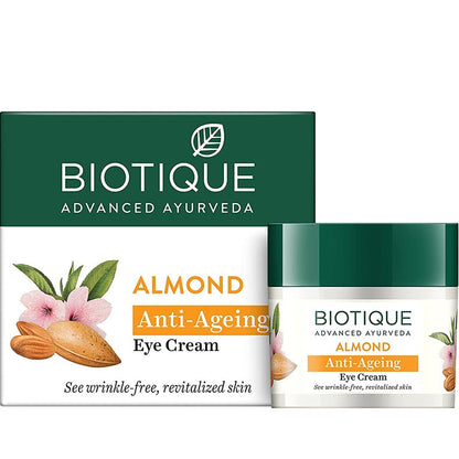 Biotique Advanced Ayurveda Bio Almond Soothing & Nourishing Eye cream - 15 gm