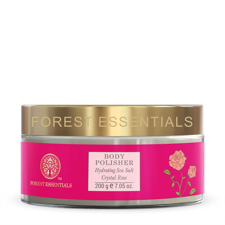 Forest Essentials Body Polisher Hydrating Sea Salt Crystal Rose - 200 gm