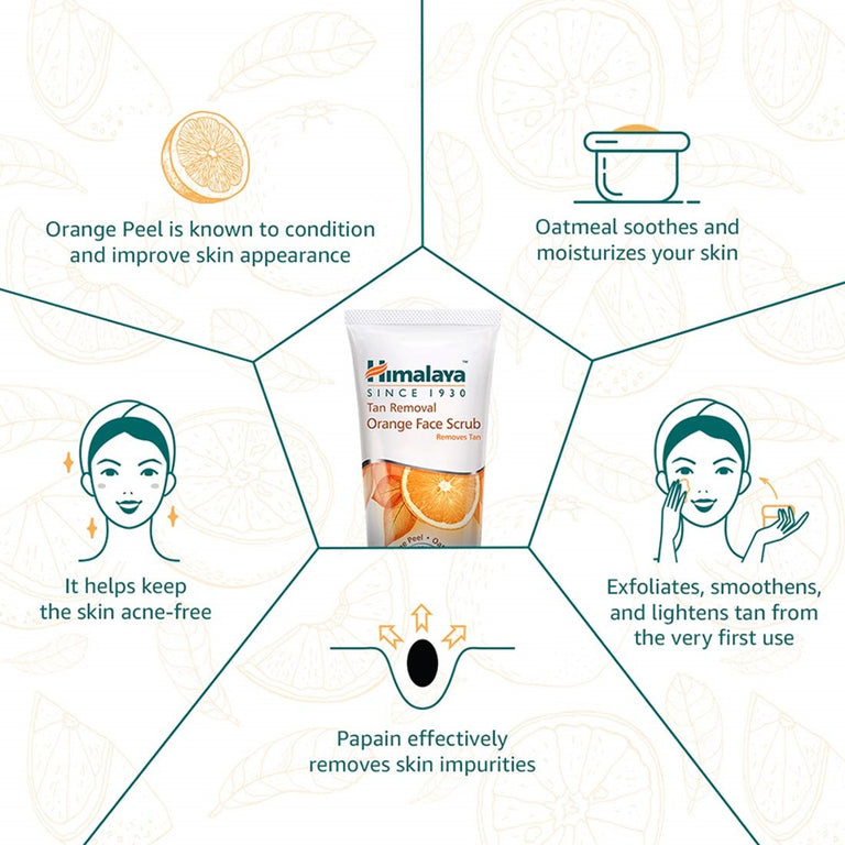 Himalaya Herbals Tan Removal Orange Face Scrub - 50 gm