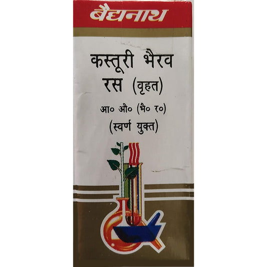 Baidyanath Kasturibhairava Ras 10 Tabs - 10 tab