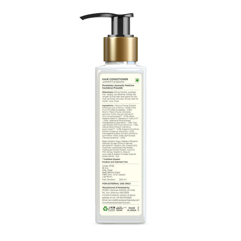 Forest Essentials Hair Conditioner, Japapatti and Brahmi - 200 ml