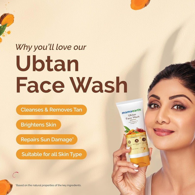 Mamaearth Ubtan Face Wash For Tan Removal - 50 ml - Pack of 1