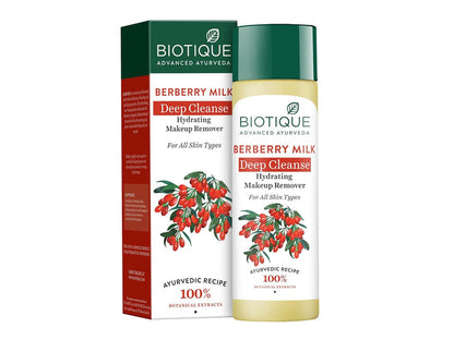 Biotique Berberry Milk Deep Cleanse Hydrating Makeup Remover For All Skin Types - 120 ml