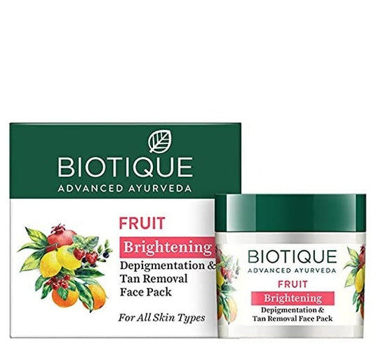 Biotique Advanced Ayurveda Fruit Brightening Depigmentation & Tan Removal Face Pack - 50 gm