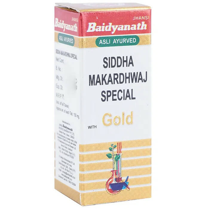Baidyanath Siddha Makardhwaj Special Tablets With Gold - 25 tabs