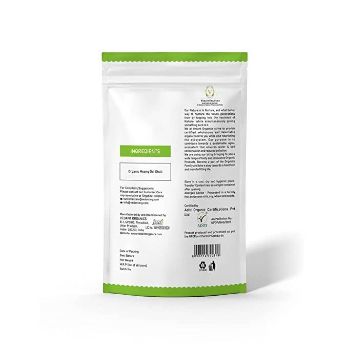 Orgabite Organic Moong Dal Dhuli - 1 kg