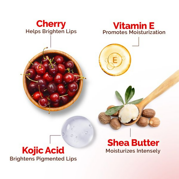 Mamaearth Cherry Moisture Therapy Lip Balm with Cherry & Vitamin E For Dry & Chapped Lips - 15 gm