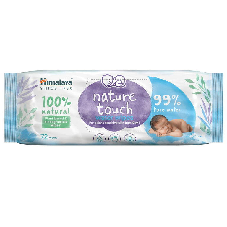 Himalaya Herbals Nature Touch Water Wipes - 72 wipes