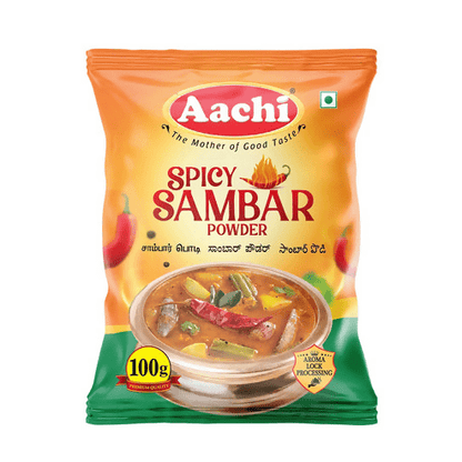 Aachi Spicy Sambar Powder - 100 gm - Pack of 2