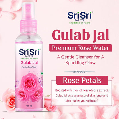 Sri Sri Tattva Gulab Jal - 100 ml - Pack of 1