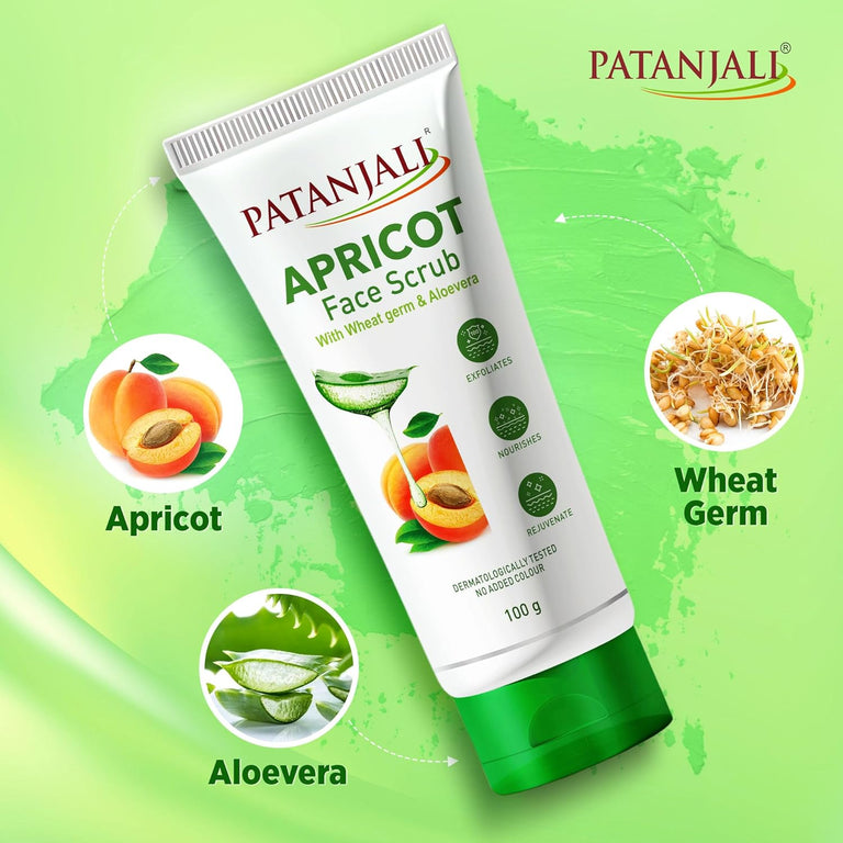 Patanjali Apricot Face Scrub - 100 gm - Pack of 1