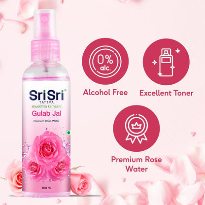 Sri Sri Tattva Gulab Jal - 100 ml - Pack of 1