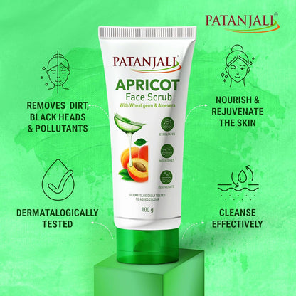 Patanjali Apricot Face Scrub - 100 gm - Pack of 1