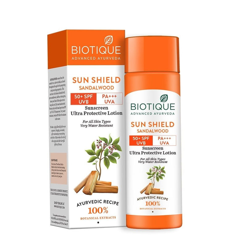 Biotique Sun Shield Sandalwood Ultra Protective Lotion 50+ SPF - 120 ml
