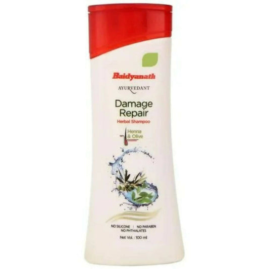 Baidyanath Jhansi Ayurvedant Damage Repair Herbal Shampoo - Henna & Olive - 100 ml