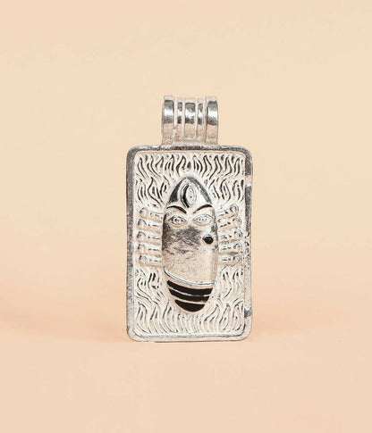 Isha Life Linga Bhairavi Silver Pendant - 12 gm-Medium
