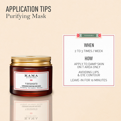 Kama Ayurveda Vanasara Cardamom Purifying Mud Mask - 50 ml