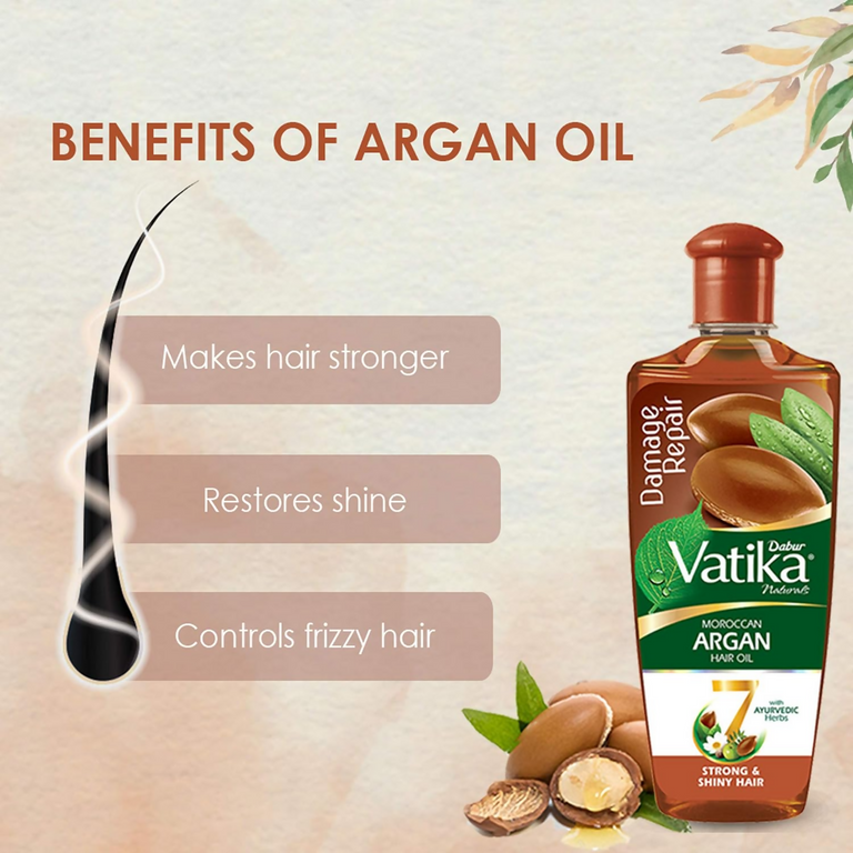 Dabur Vatika Naturals Moroccan Argan Hair Oil - 200 ml