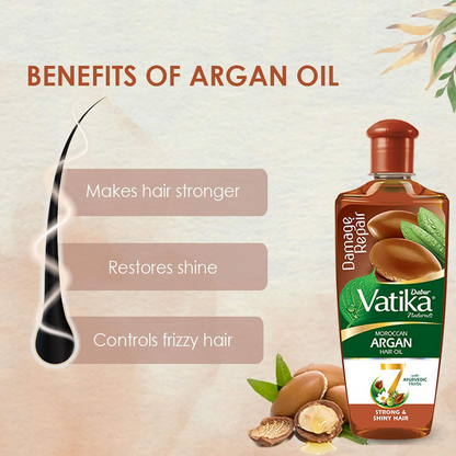Dabur Vatika Naturals Moroccan Argan Hair Oil - 200 ml