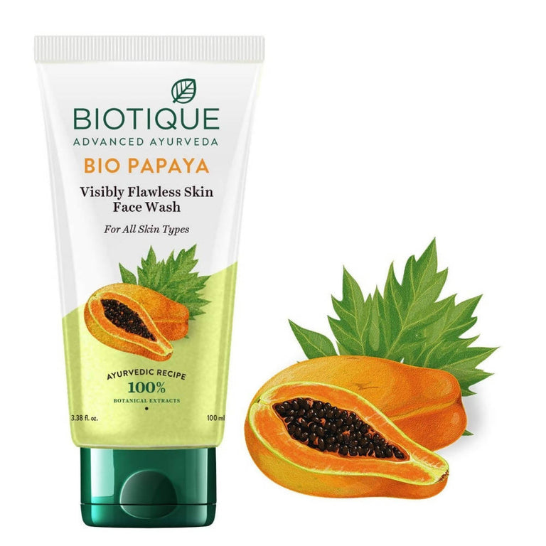 Biotique Bio Papaya Visibly Flawless Skin Face Wash - Pack of 1 - 150 ml