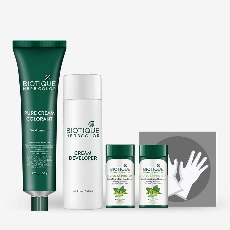 Biotique Herbcolor Conditioning Hair Colour Ammonia Free (Brown 4N ) - 50 gm+110 ml