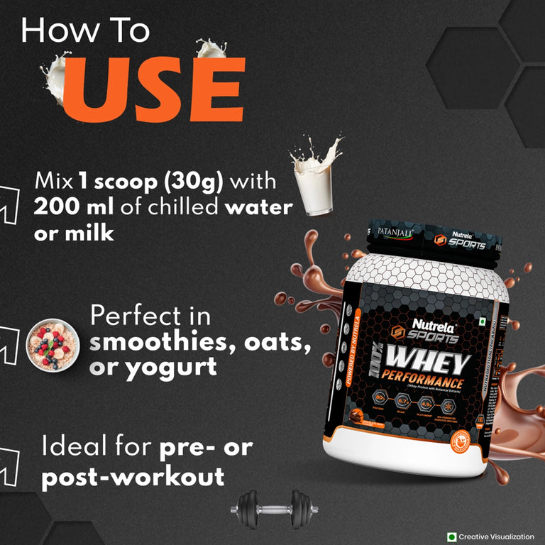 Patanjali Nutrela Sports Whey Performance (Choc-irish) - 1 kg