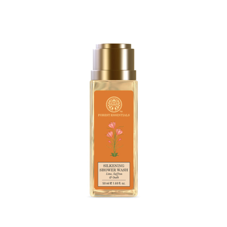 Forest Essentials Silkening Shower Wash Lime Saffron & Oudh - 50 ml