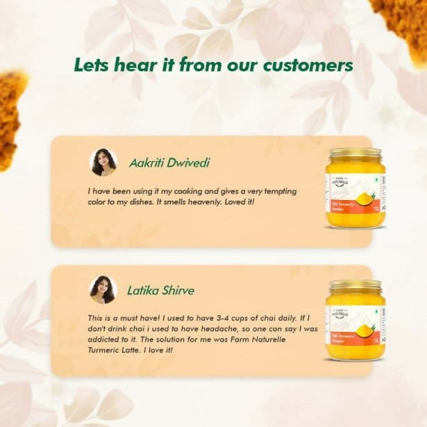 Farm Naturelle Himalayan Turmeric Powder Curcumin-Rich and Pure - 100 gm